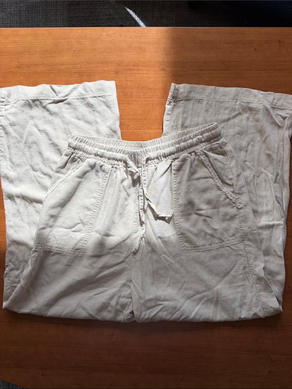 Zenana Linen Blend Ankle Pants